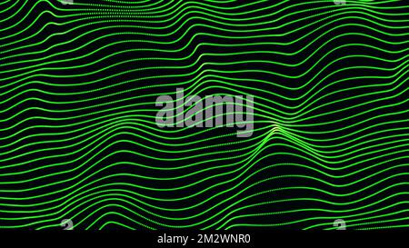 Green  trapcode form wave background. Creative digital wave texture Stock Photo