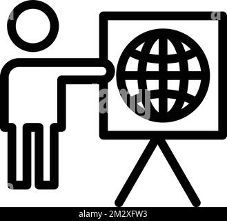 Business Presentation Vector Illustration Line Icon Design Stock Vector