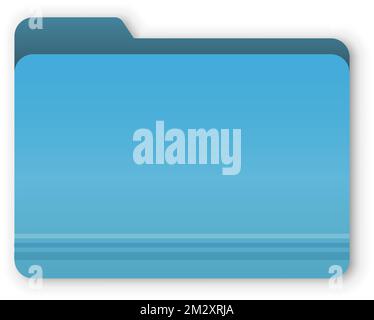 Blue folder flat vector icon isolated on a transparent background. Vector illustration Stock Vector