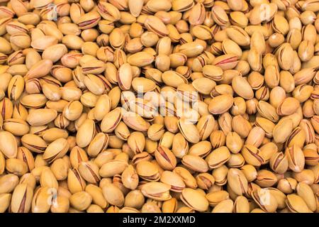 Pistachio nuts with shell ready to eat Stock Photo