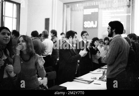 The 2nd Congress of the Socialist German Workers' Youth (SDAJ), the youth organisation of the DKP, took place on 3 December 1969 in the Stock Photo