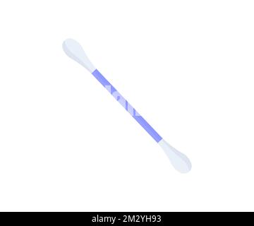 The ear cotton stick icon on white background, cotton bud, swab clean healthcare logo design. Care and hygiene. Environmentally friendly production. Stock Vector