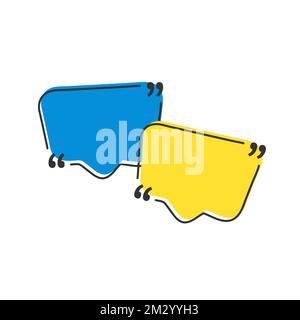 two empty phrase bubbles on a white background. vector illustration. cloud of words, message, dialogue. eps 10 Stock Vector
