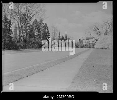 Forest Hills Cemetery , Gates, Streets, Cemeteries, Forest Hills Cemetery Boston, Mass..  Leon Abdalian Collection Stock Photo