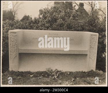 Forest Hills Cemetery , Tombs & sepulchral monuments, Benches, Cemeteries, Forest Hills Cemetery Boston, Mass..  Leon Abdalian Collection Stock Photo