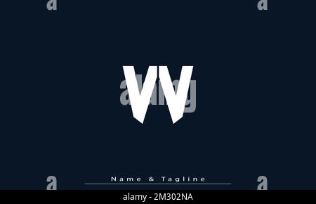 Alphabet letters Initials Monogram logo VV Stock Vector