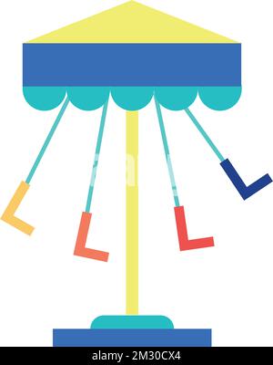 Isolated carrousel amusement park icon Vector Stock Vector