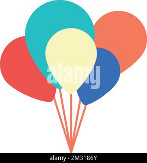 Illustration of a group of balloons with a circus clown Stock Vector ...