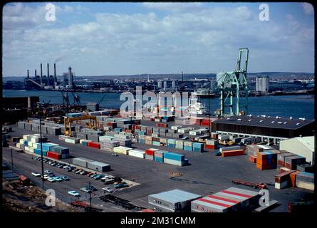 From Mystic Bridge , Waterfronts, Rivers, Piers & wharves, Loading docks. Photographs by Ernst Halberstadt Stock Photo