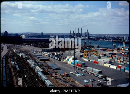 From Mystic Bridge , Waterfronts, Rivers, Piers & wharves, Loading docks. Photographs by Ernst Halberstadt Stock Photo