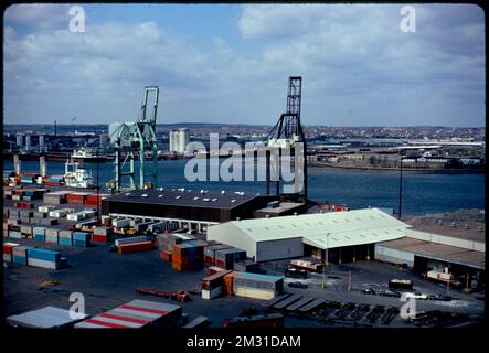 From Mystic Bridge , Waterfronts, Rivers, Piers & wharves, Loading docks. Photographs by Ernst Halberstadt Stock Photo