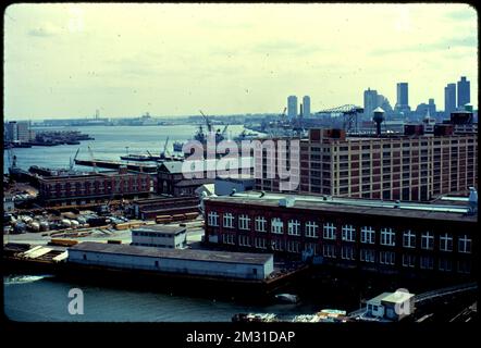 From Mystic Bridge , Waterfronts, Rivers, Piers & wharves, Loading docks. Photographs by Ernst Halberstadt Stock Photo