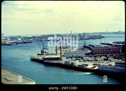 From Mystic Bridge , Waterfronts, Rivers, Piers & wharves, Loading docks. Photographs by Ernst Halberstadt Stock Photo