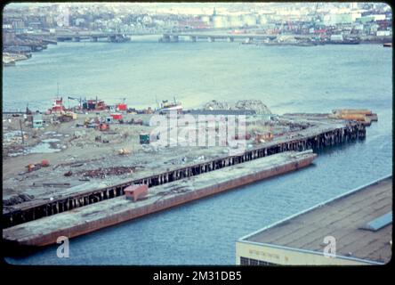 From Mystic Bridge , Waterfronts, Rivers, Piers & wharves. Photographs by Ernst Halberstadt Stock Photo