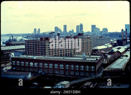 From Mystic Bridge , Waterfronts, Rivers, Piers & wharves, Loading docks. Photographs by Ernst Halberstadt Stock Photo