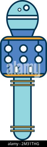 Isolated colored microphone toy icon Vector Stock Vector