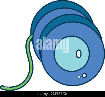 Isolated colored yoyo toy icon Vector Stock Vector