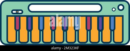 Isolated colored keyboard toy icon Vector Stock Vector