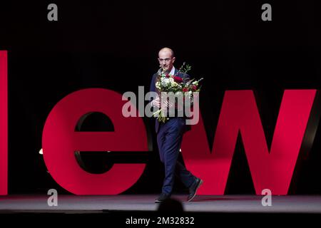 Israeli author, historian and professor Yuval Noah Harari pictured after a reading in Antwerp, Monday 27 January 2020. BELGA PHOTO KRISTOF VAN ACCOM Stock Photo