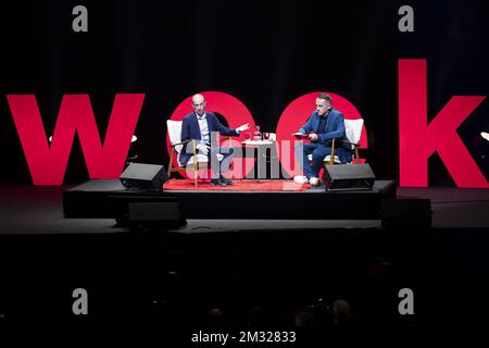 Israeli author, historian and professor Yuval Noah Harari pictured during a reading in Antwerp, Monday 27 January 2020. BELGA PHOTO KRISTOF VAN ACCOM Stock Photo