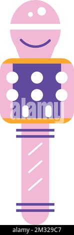 Isolated colored microphone toy icon Vector Stock Vector