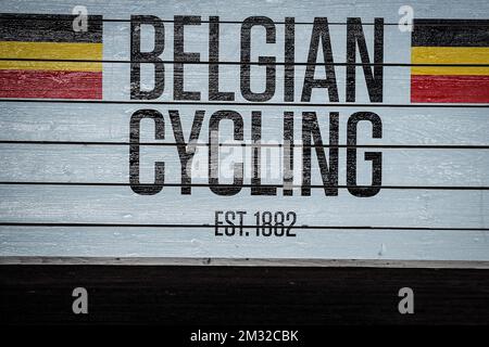 Illustration picture taken during a training session of the selected cyclists for the upcoming track cycling worlds championships, Tuesday 18 February 2020, in Gent. The UCI World Track Cycling Championships take place in Berlin, Germany from 26/02 to 01/03. BELGA PHOTO DAVID STOCKMAN Stock Photo