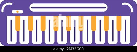 Isolated colored keyboard toy icon Vector Stock Vector