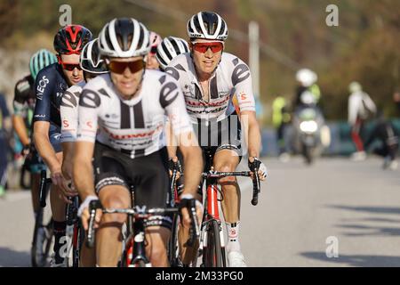 Dutch Wilco Kelderman of Team Sunweb pictured in action during stage 15 of the Giro D'Italia cycling race, 185 km from Base Area Rivolto (Frecce Tricolori) to Piancavallo, Italy, Sunday 18 October 2020. BELGA PHOTO YUZURU SUNADA FRANCE OUT  Stock Photo