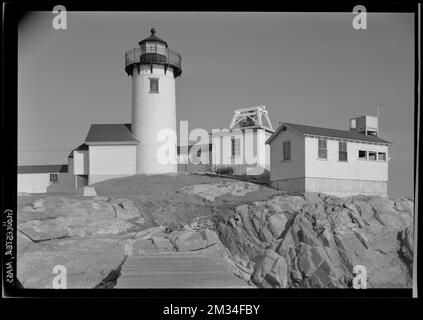 Gloucester lighthouse, marine , Lighthouses. Samuel Chamberlain Photograph Negatives Collection Stock Photo