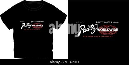 worldwide quality good t shirt graphic design vector illustration digital file Stock Vector
