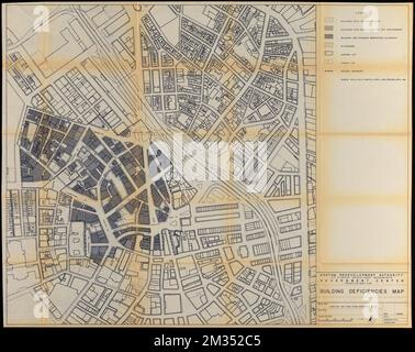 Government Center project no. Mass. r-35 : building deficiencies map , Government Center Boston, Mass., Maps, City planning, Massachusetts, Boston, Maps, Urban renewal, Massachusetts, Boston, Maps, Buildings, Massachusetts, Boston, Maps Stock Photo