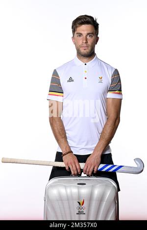 Belgian hockey player Cedric Charlier pictured during a photoshoot