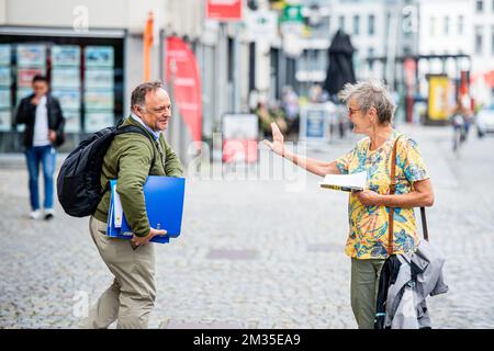 Van Ranst Marc Van Ranst (L) and Willem Engel (R) pictured during a session of ...
