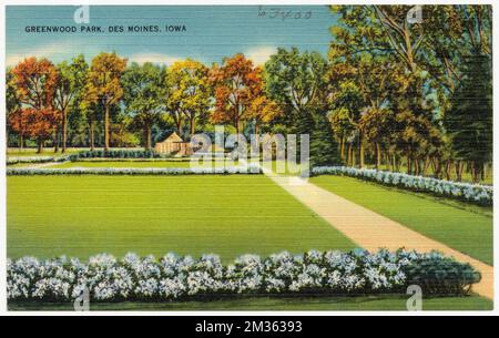 Greenwood Park, Des Moines, Iowa , Parks, Tichnor Brothers Collection, postcards of the United States Stock Photo