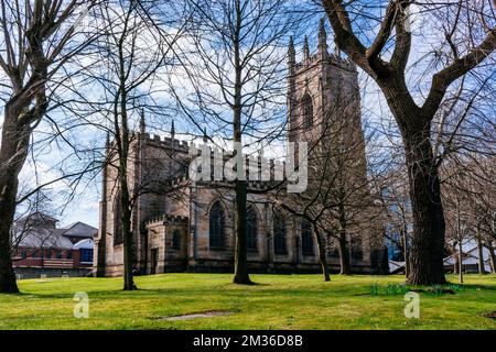 St George's Church, Portobello, is a former Church of England parish church in the City of Sheffield, England. It is now part of the University of She Stock Photo