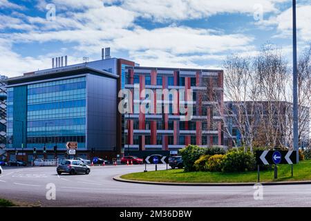 Ella Armitage Building (L) and Jessop West building (R) in Sheffield and is part of the University of Sheffield. Designed by Berlin-based architectura Stock Photo