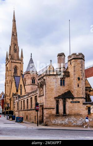 The Cathedral Church of St Marie is the Roman Catholic cathedral in Sheffield, South Yorkshire, Yorkshire and the Humber, England, United Kingdom, Eur Stock Photo