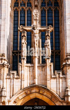 Leeds Cathedral, formally the Cathedral Church of St Anne, commonly known as Saint Anne's Cathedral, is the Cathedral of the Roman Catholic Diocese of Stock Photo