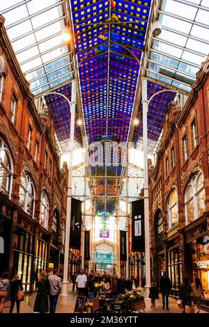 Victoria Leeds is a shopping district and leisure area in central Leeds, comprising the 2016 Victoria Gate development, and the Victoria Quarter, a co Stock Photo