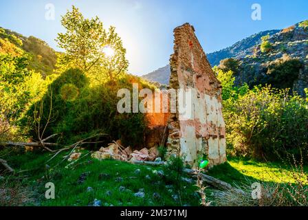 Remains of the Factory of Light. Old hydroelectric power station that inspired a book by British writer Michael Jacobs. Frailes, Jaén, Andalucía, Spai Stock Photo