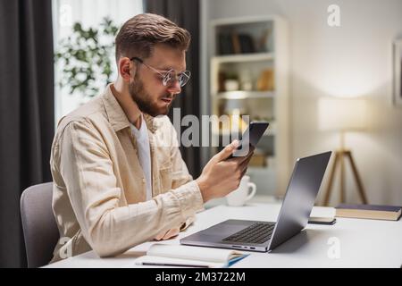 Businessman working from home Stock Photo