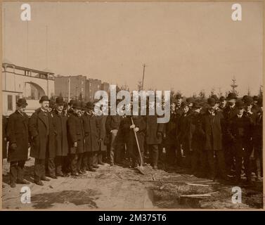 Ground Breaking Ceremony for the Huntington Avenue Grounds , Ground breaking ceremonies, Baseball. Michael T. -Nuf Ced- McGreevy Collection Stock Photo