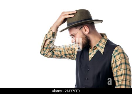 Young trendy man posing Stock Photo