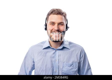 Male consultant in headset Stock Photo