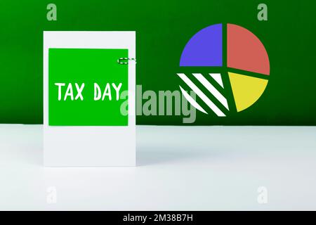 Text showing inspiration Tax Day. Word for colloquial term for time on which individual income tax returns Stock Photo