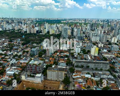 Aerial view of the city of Sao Paulo, Brazil. Stock Photo