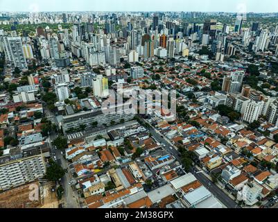 Aerial view of the city of Sao Paulo, Brazil. Stock Photo