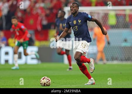 Doha, Qatar. 14th Dec, 2022. Youssouf Fofana of France, during the match between France and Morocco, for the semi-final of the FIFA World Cup Qatar 2022, Al Bayt Stadium this Wednesday 14. 30761 (Heuler Andrey/SPP) Credit: SPP Sport Press Photo. /Alamy Live News Stock Photo