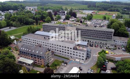 Illustration picture shows aerial vieuw of the Vivalia group hospital