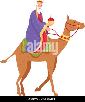 melchior wise man in camel silhouette Stock Vector Image & Art - Alamy